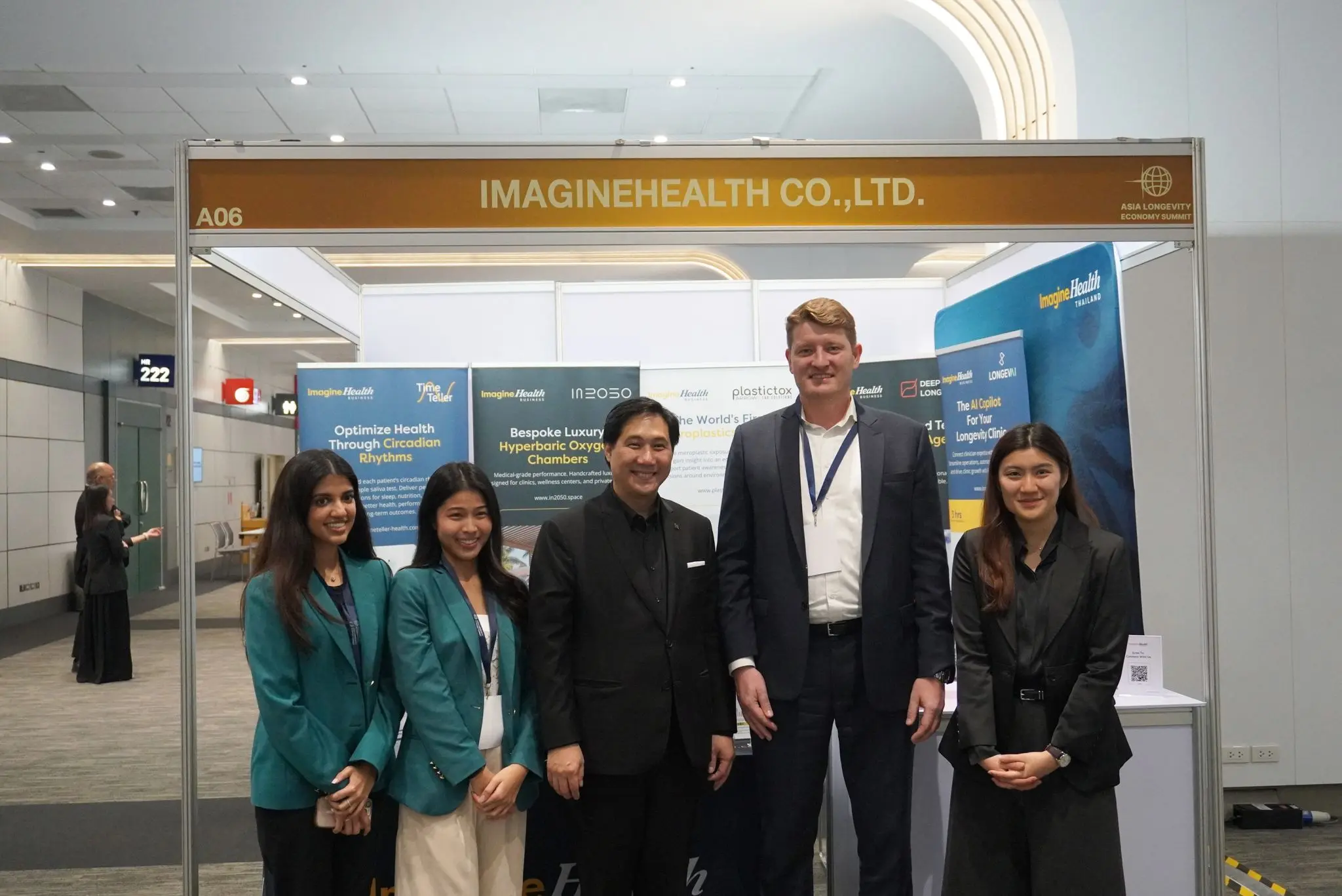 The ImagineHealth team at its Asia Longevity Economy Summit booth