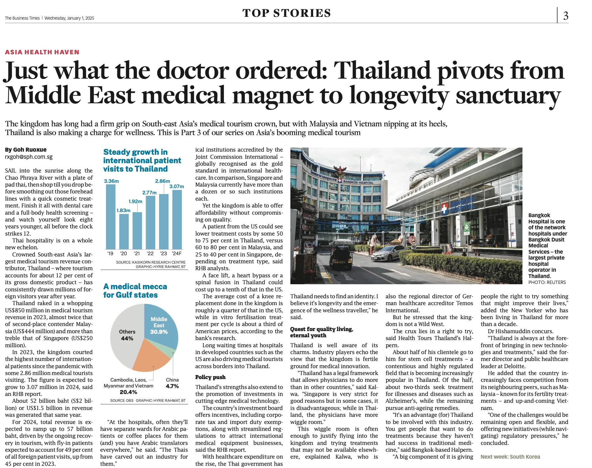 The Business Times feature on Thailand’s development as a longevity destination