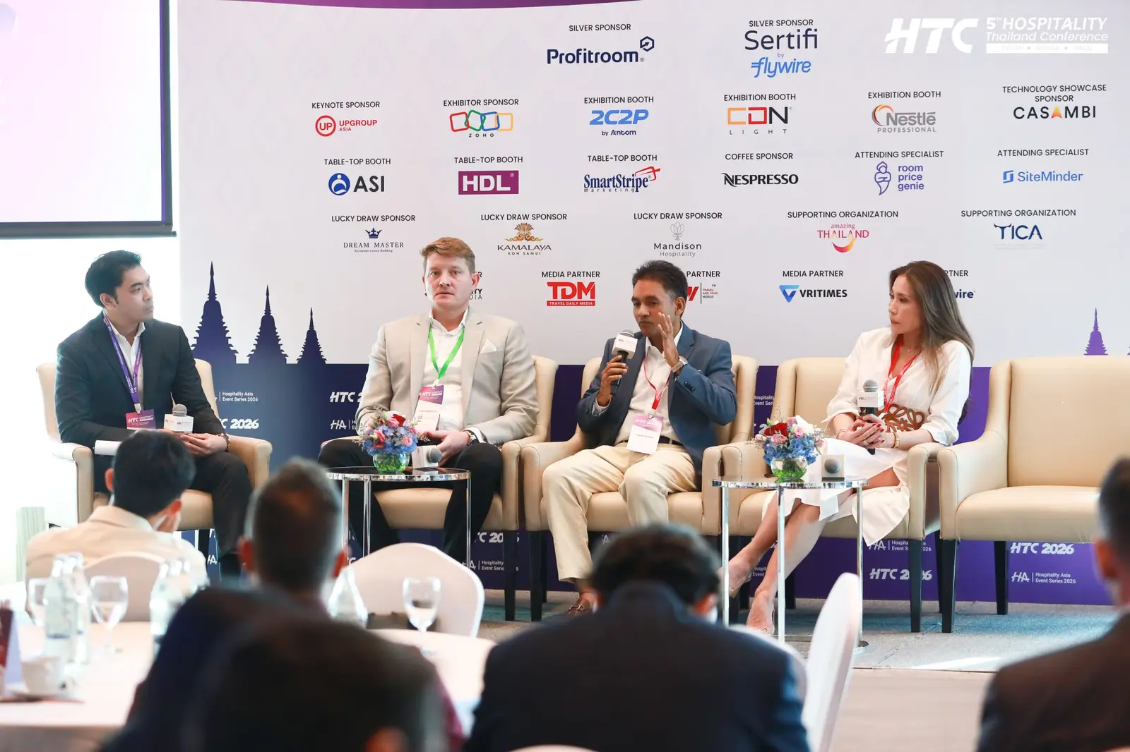 Hospitality and wellness leaders discussing the future of wellness tourism at HTC 2026